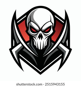 Ilustración vectorial del estilo de la araña de la cabeza del cráneo 