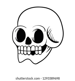 Skull head street vector art