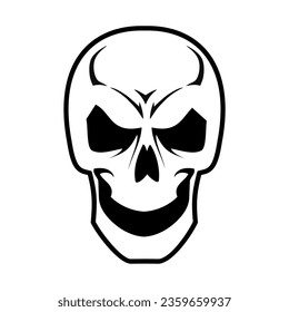 Skull head symbol. Vector image