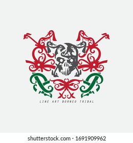 Vektorillustration mit Schädelkopf für Ihr Unternehmen oder Ihre Marke