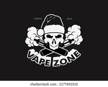 skull head vape logo, skull logo, vape logo, vapor logo