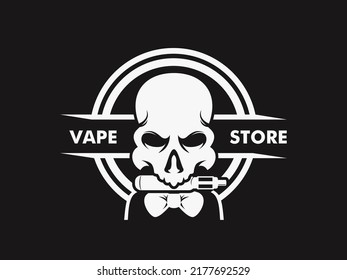 skull head vape logo, skull logo, vape logo, vapor logo