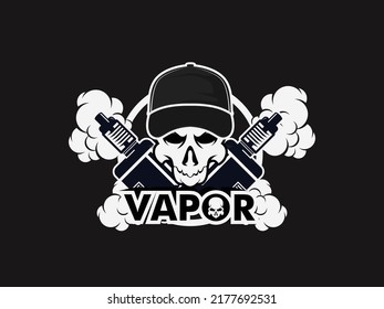 skull head vape logo, skull logo, vape logo, vapor logo