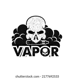 skull head vape logo, skull logo, vape logo, vapor logo