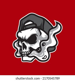 Skull Head Vape Store Logo