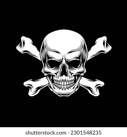 skull head vector design. can be used for the purposes of designing t-shirts, mascots, posters, etc