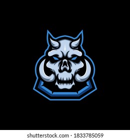 Skull head vector design illustration