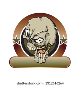 skull head, with vector files, eps version 10, can be used for logos