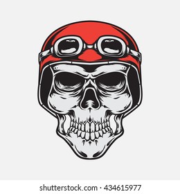 Skull Head Vector With Helmet