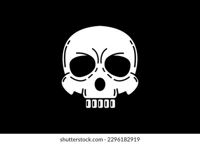 Skull head vector icon graphic design 