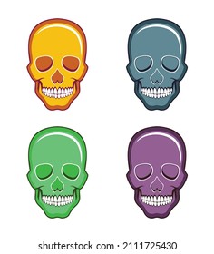 Skull Head with Vector Illustration Collection