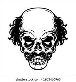 skull head vector illustration. eps format