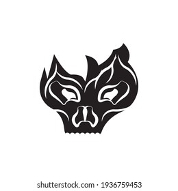 Skull head vector illustration , Isolated on white
