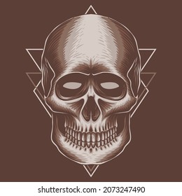 Skull head vector illustration for your company or brand