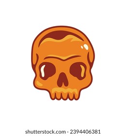 skull head vector logo design