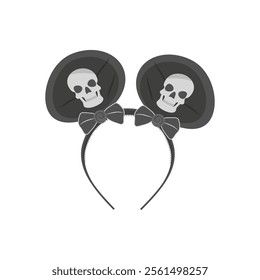 Skull Headband, Halloween Vector Illustration, Isolated