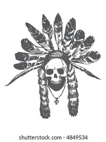 Skull with Head-dress