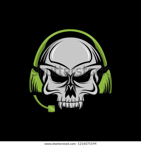 Skull Headphone Head Amazing Design Your Stock Vector Royalty Free 1216075594 Shutterstock 6253