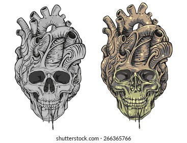 skull heart