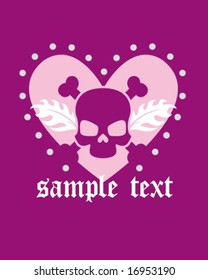 skull, heart for emo design
