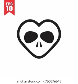 Skull Heart Logo Stock Vector (Royalty Free) 760876645 | Shutterstock