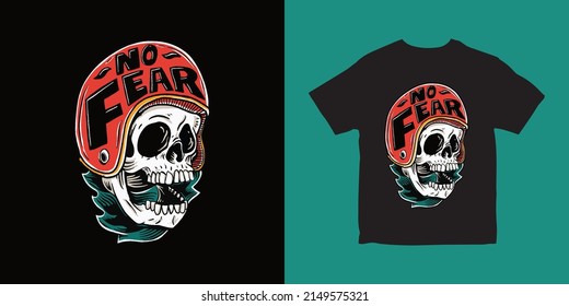 skull helmer illustration tshirt design