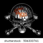 Skull in Helmet