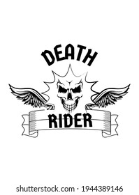 Skull in a helmet with a thorny wreath and inscription "dead racer". Design in retro style. For printing on t-shirts, stickers and more. Vector.