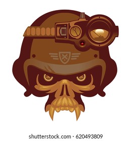 Skull helmet Vector