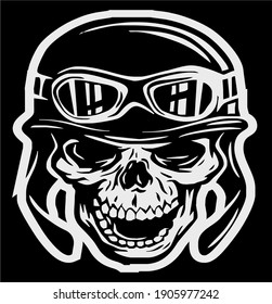 Skull Head Gangster Bandana Vector Illustration Stock Vector (Royalty ...
