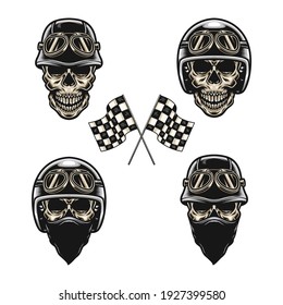 skull helmet vector drive head