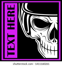 skull helmet vector hand drawing