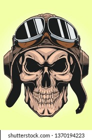 skull helmet vectore