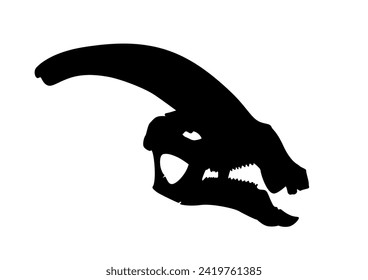 skull of a herbivorous dinosaur vector illustration