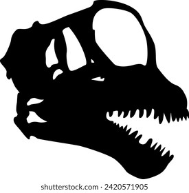 skull of a herbivorous dinosaur vector illustration