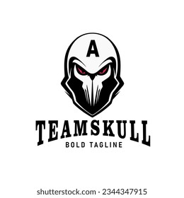Skull with hoodie logo design, usable for E-sport team league