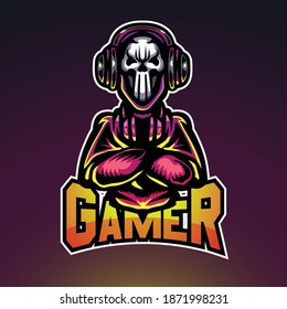 The skull in hoodie, Mascot logo, Vector illustration
Cool logo that suitable for esport team and any team in the world.