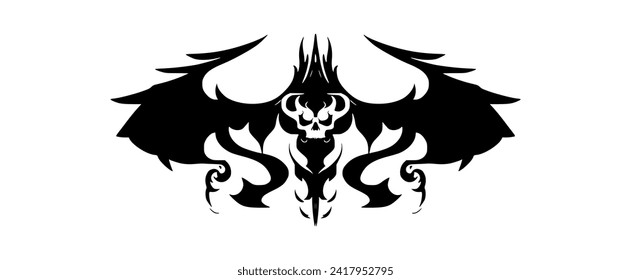 Skull With Horn Sign Logo 