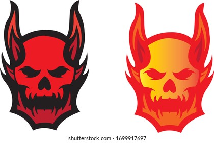 Skull with horns two types