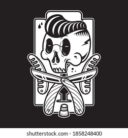 Skull. Horror Graphic Illustration Vector Art T-shirt Design