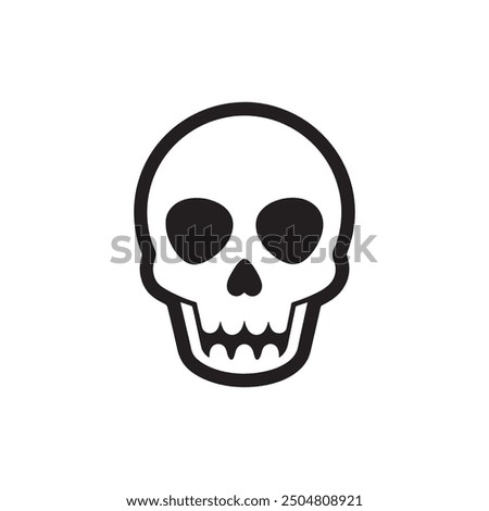 skull, Human Skull, Cartoon Skull Icon Silhouette