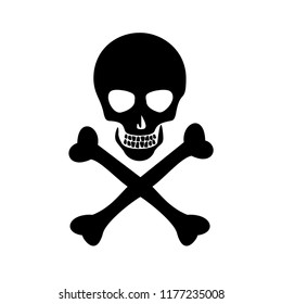 Skull Crossbones Mark Danger Warning Stock Vector (Royalty Free) 111869267