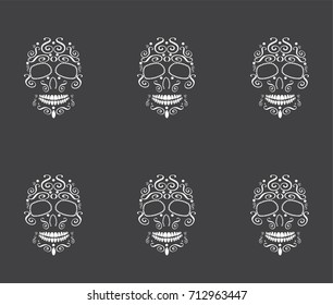 Skull icon background,vector