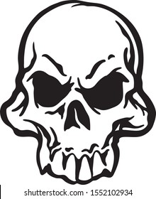 Skull icon black and white