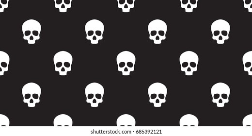 Skull icon bone Halloween Ghost seamless pattern wallpaper background