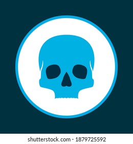 Skull icon colored symbol. Premium quality isolated cranium element in trendy style.