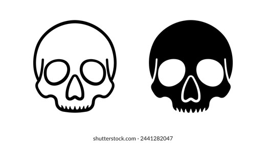 Skull icon. danger sign. for mobile concept and web design. vector illustration