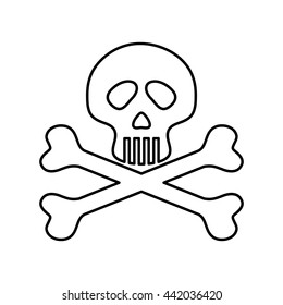 Skull icon. Dead design. vector graphic