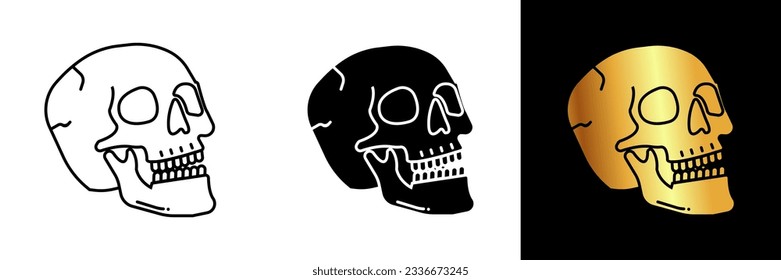 The Skull Icon depicts a human skull, often associated with death, danger, and mortality. 