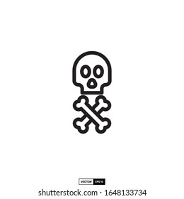 skull icon, design inspiration vector template for interface and any purpose